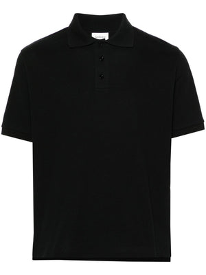 SAINT LAURENT Elegant Black Piqué Polo