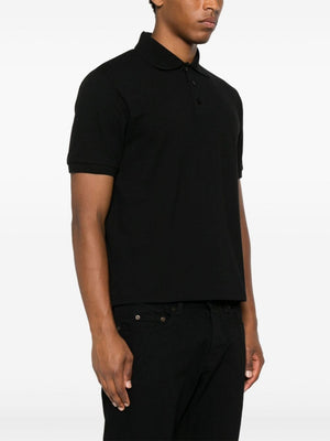 SAINT LAURENT Elegant Black Piqué Polo