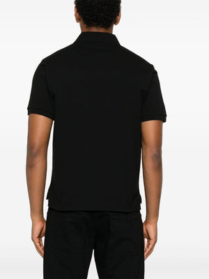 SAINT LAURENT Elegant Black Piqué Polo