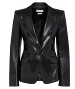 ALEXANDER MCQUEEN Luxurious 100% Leather Jacket for Women - FW24 Collection