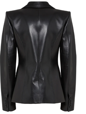 ALEXANDER MCQUEEN Luxurious 100% Leather Jacket for Women - FW24 Collection