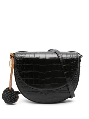 STELLA MCCARTNEY Frayme Embossed-Crocodile Mini Shoulder Bag