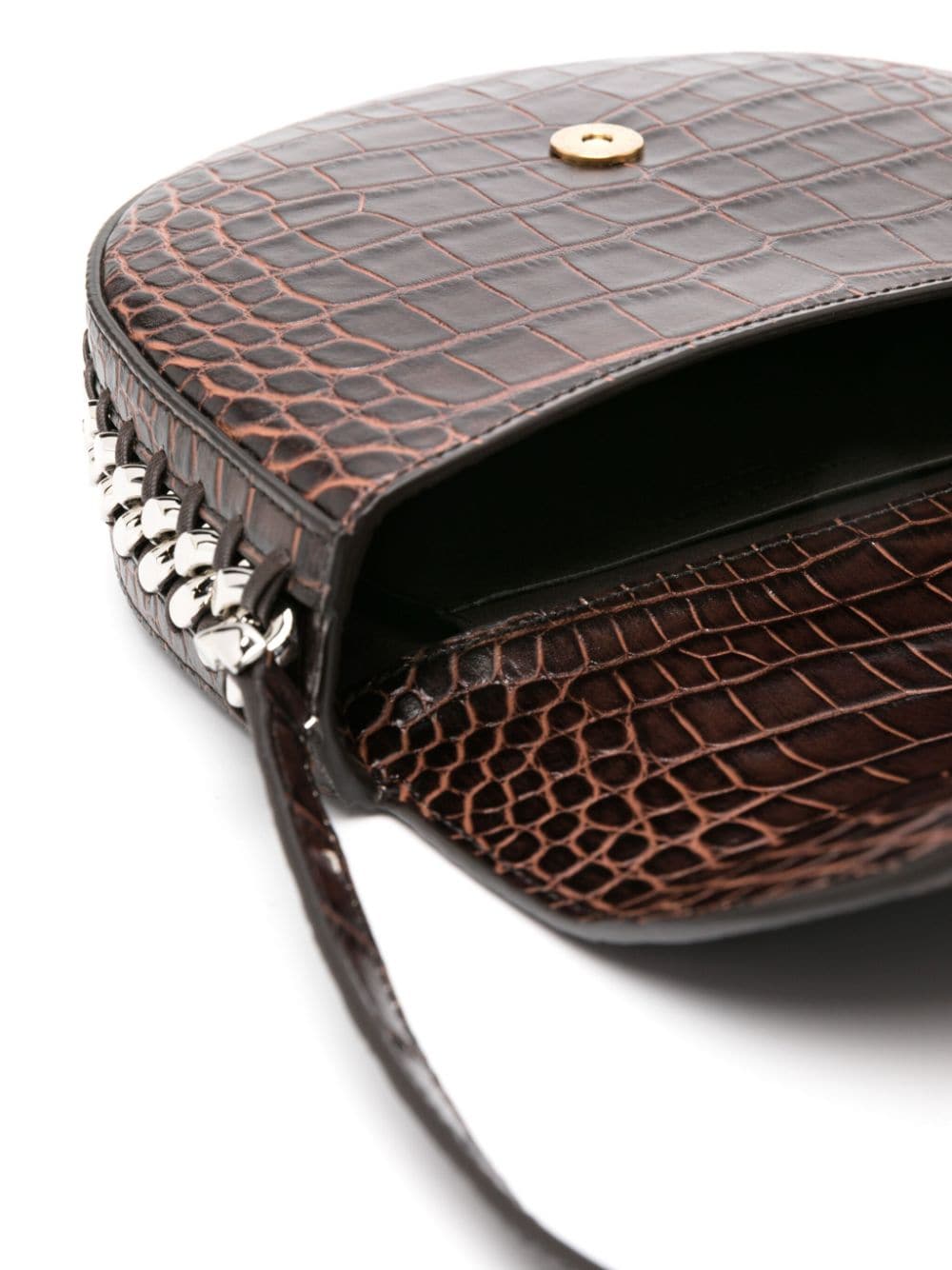 STELLA MCCARTNEY Frayme Embossed-Crocodile Mini Shoulder Bag