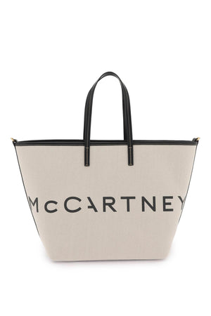 STELLA MCCARTNEY Organic Cotton-Blend Canvas Tote Handbag with Contrasting Logo