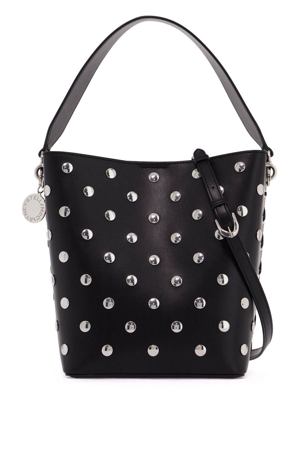 STELLA MCCARTNEY Large Frayme Bucket Handbag with Studs