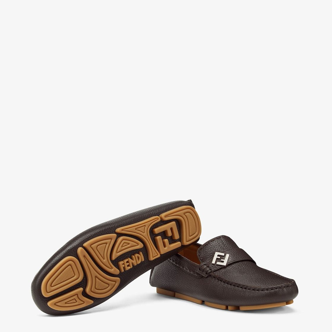 FENDI Elegant Men's Leather Loafers for Fall/Winter 2024