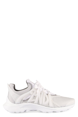 FENDI White Mesh Low-Top Sneakers for Men