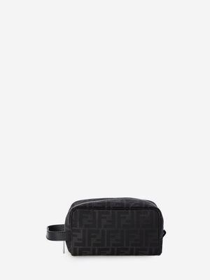 FENDI Mini Black Jacquard Toiletry Case