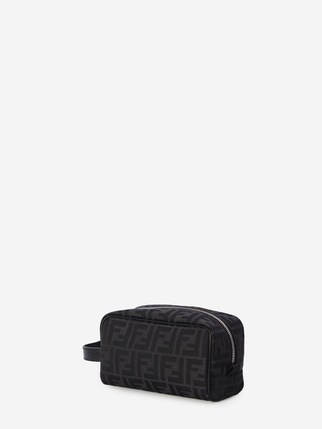 FENDI Mini Black Jacquard Toiletry Case