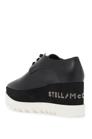 STELLA MCCARTNEY Faux Suede Lace-Ups with Micro Studs and Sustainable Wood Wedge