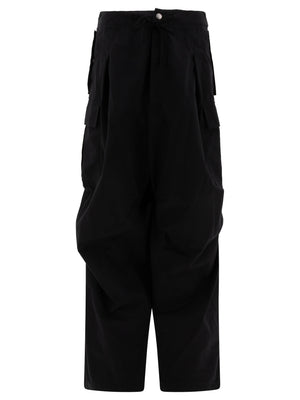 ALEXANDER MCQUEEN High Rise Pleated Cargo Trousers for Men