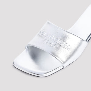 BALENCIAGA Luxurious Metallic Sheepskin Sandals