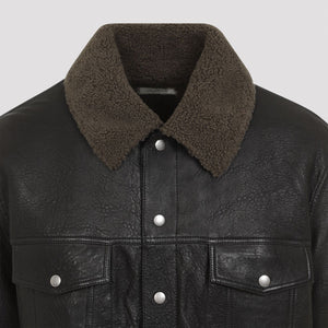 SAINT LAURENT Lamb Leather Motorcycle Jacket for Men - FW24 Collection