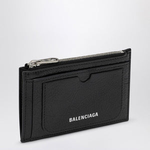 BALENCIAGA Mini Leather Card Holder with Coin Pocket