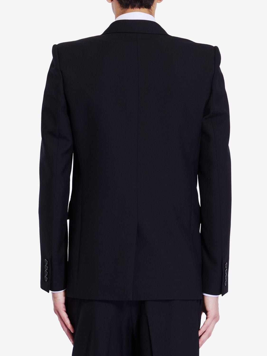 SAINT LAURENT Elegant Black Wool Gabardine Jacket