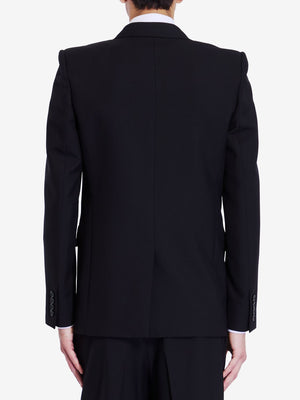 SAINT LAURENT Elegant Black Wool Gabardine Jacket