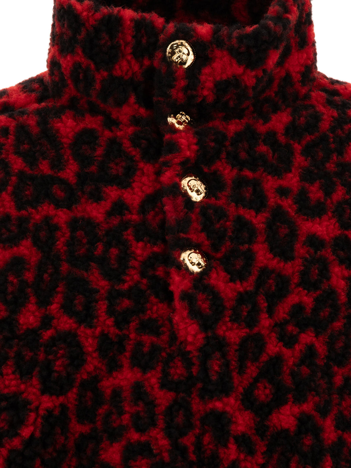 ALEXANDER MCQUEEN Leopard Print Fleece Jacket for Men