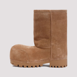 BALENCIAGA Chic Suede Low Boots with Shearlining