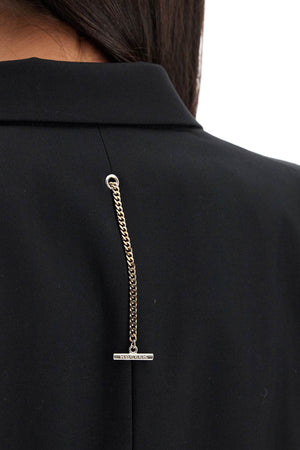 ALEXANDER MCQUEEN Chic Gabardine Jacket with Chain Detail - IT 40