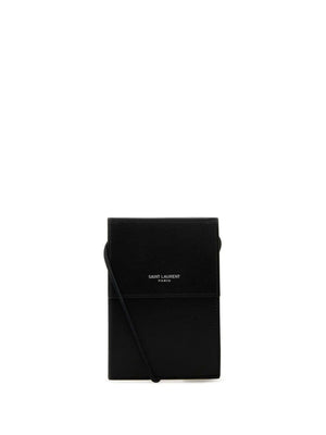 SAINT LAURENT Mini Leather Messenger Bag for Men