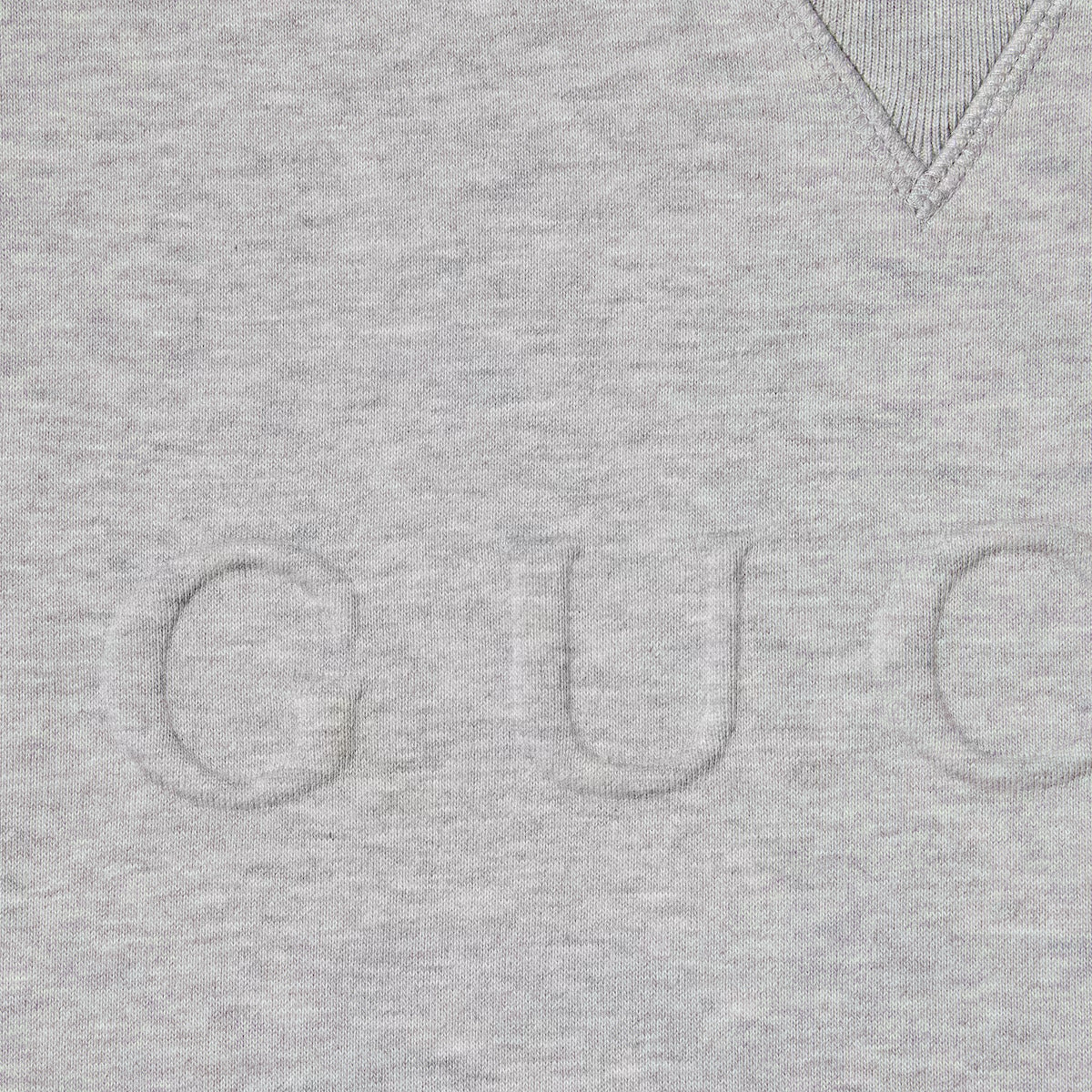 GUCCI Women's Grey Mini Sweatshirt with Embossed Logo