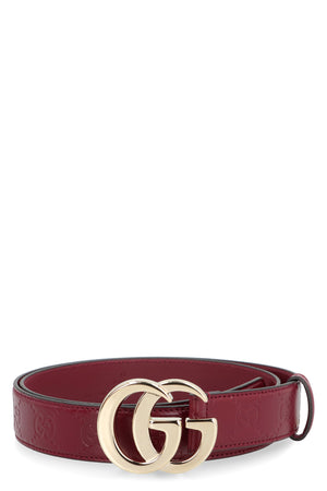 GUCCI GG Patterned Leather Belt - 3 cm Height