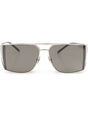 SAINT LAURENT Sleek Metal Wraparound Sunglasses for Men