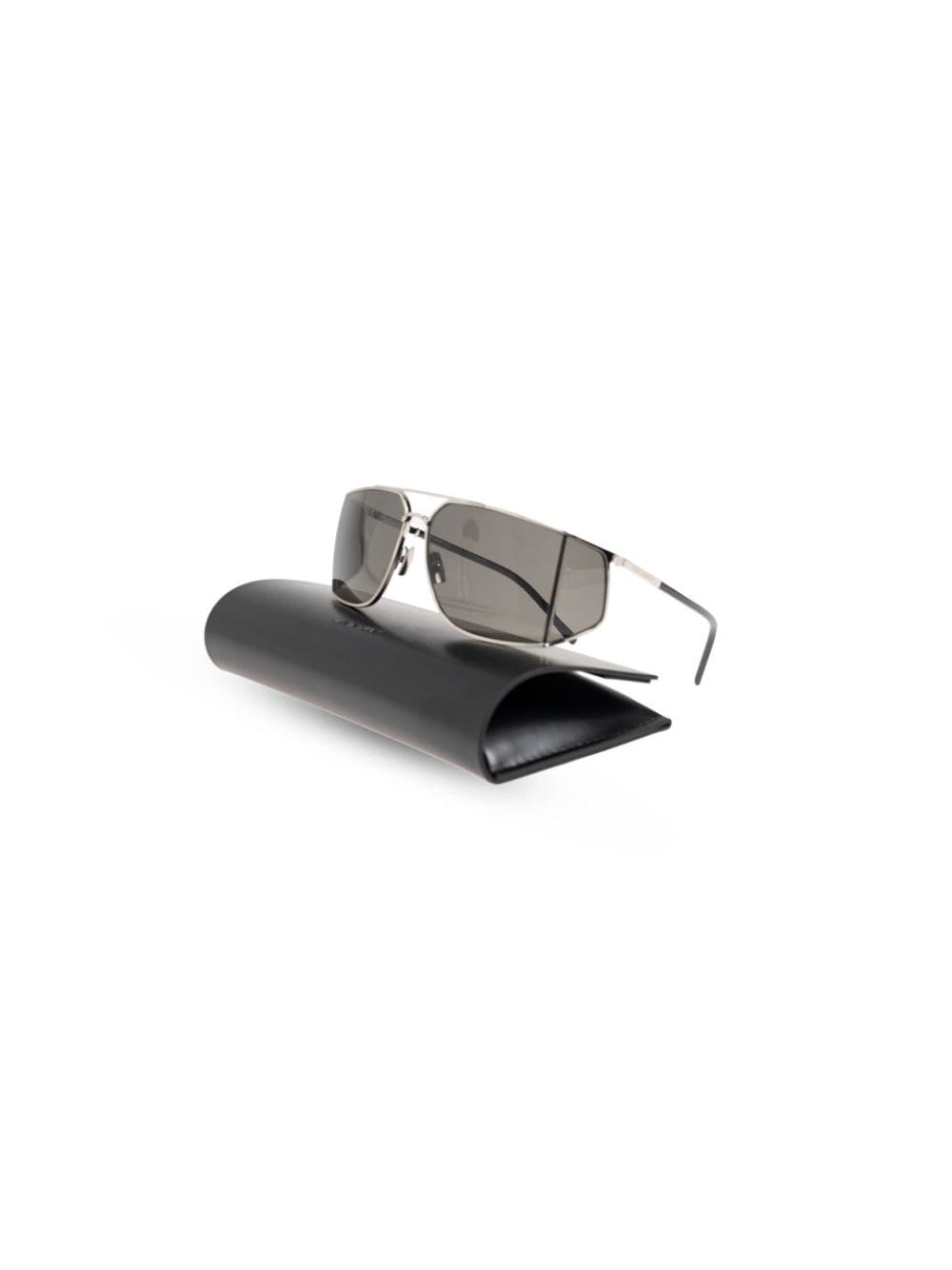 SAINT LAURENT Sleek Metal Wraparound Sunglasses for Men