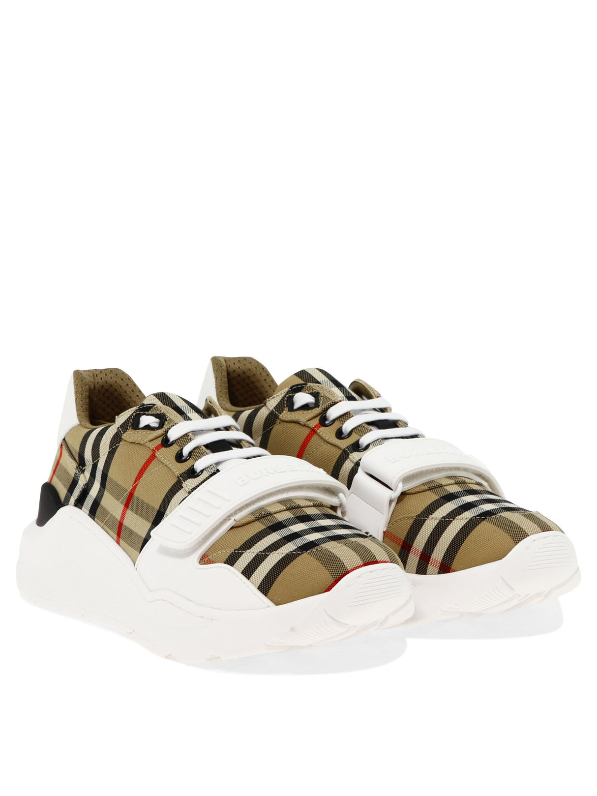 BURBERRY Vintage Check Fabric Sneakers for Men