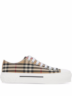 BURBERRY Low Top Camel Check Sneakers for Women