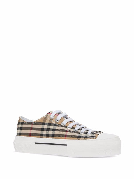 BURBERRY Low Top Camel Check Sneakers for Women