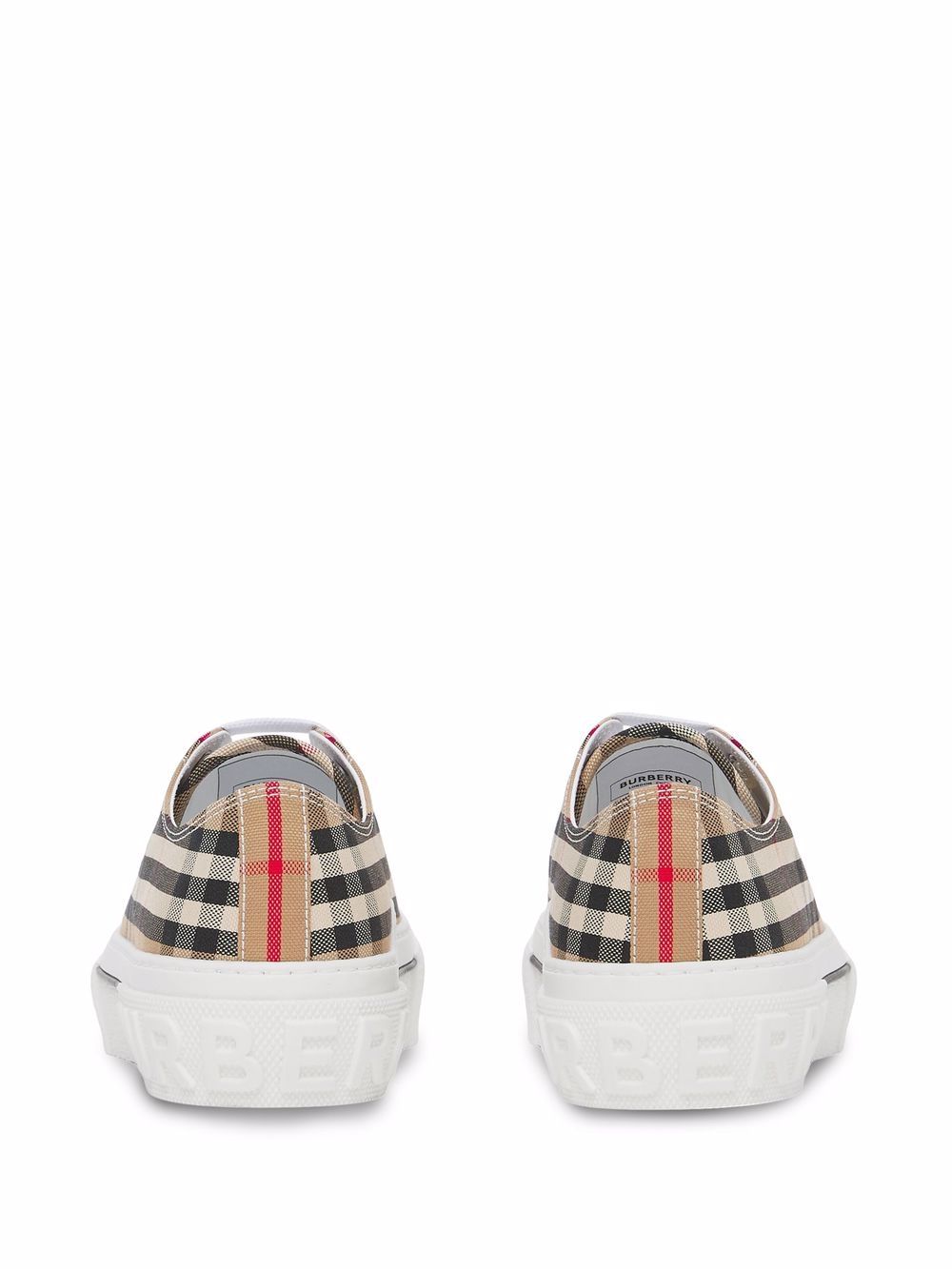 BURBERRY Low Top Camel Check Sneakers for Women