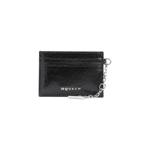 ALEXANDER MCQUEEN Mini Leather Sling Card Holder