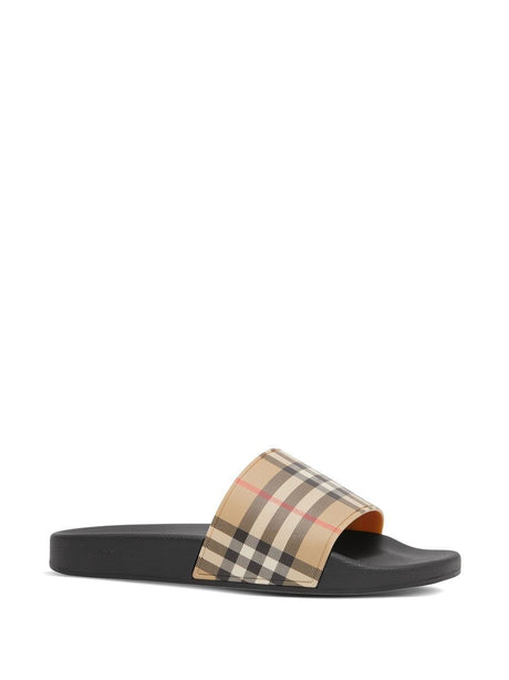 BURBERRY Furley Check Slide Sandals