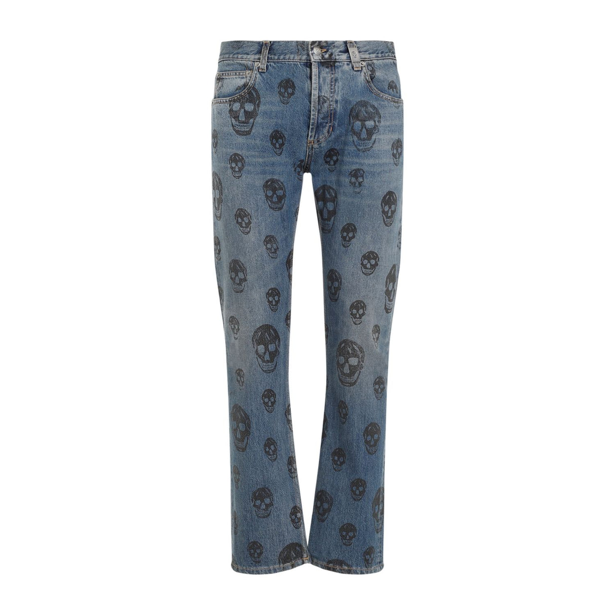 ALEXANDER MCQUEEN Cotton Straight Fit Jeans for Men - FW24 Collection