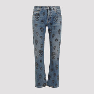 ALEXANDER MCQUEEN Cotton Straight Fit Jeans for Men - FW24 Collection