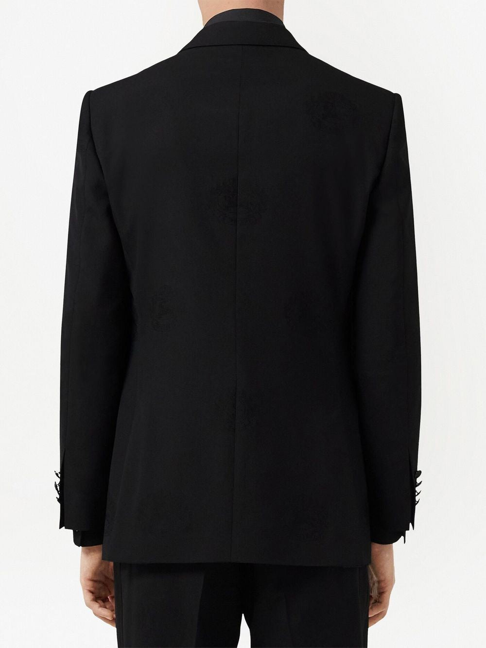 BURBERRY Tailored Tuxedo Jacket with Jacquard Details for Men