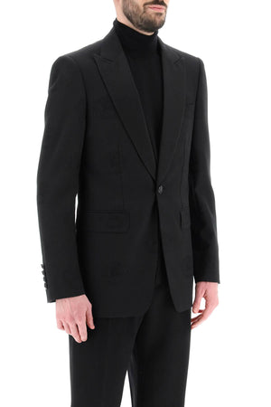 BURBERRY Tailored Tuxedo Jacket with Jacquard Details for Men