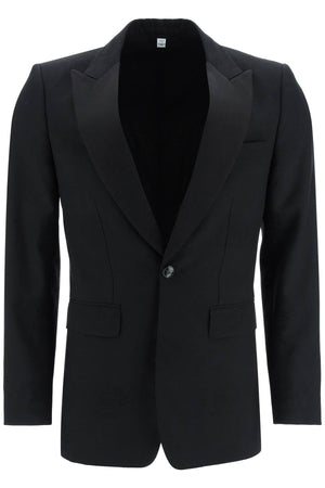 BURBERRY Tailored Tuxedo Jacket with Jacquard Details for Men