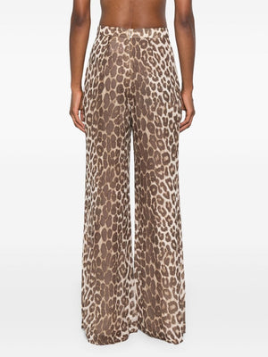 ZIMMERMANN Flared Trousers with Illustrative Design