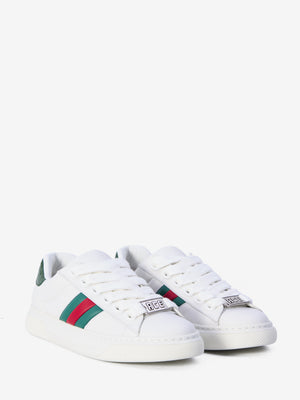 GUCCI Chunky Lace-Up Sneakers with Maxi Metal Plate - Height 3.6cm