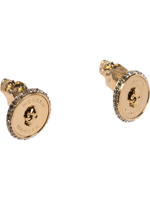 ALEXANDER MCQUEEN Sovereign Skull Gold Earrings for Women