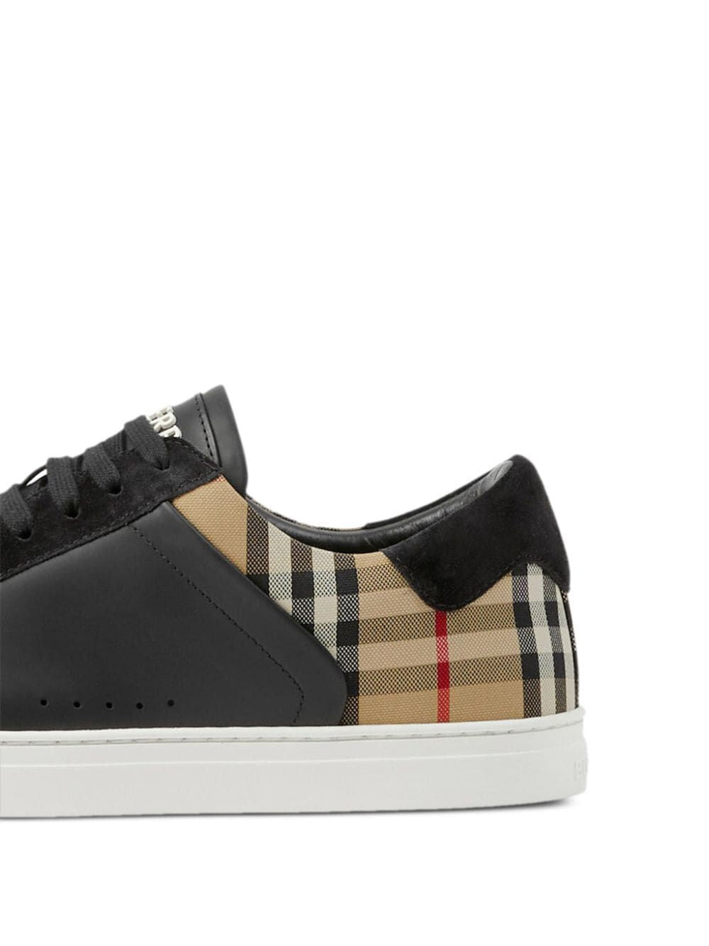 BURBERRY Men's Black FW23 Calf Suede Sneakers