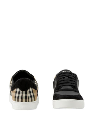 BURBERRY Men's Black FW23 Calf Suede Sneakers