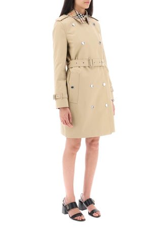 BURBERRY Vintage Check-Trim Mini Cotton Trench Jacket for Women