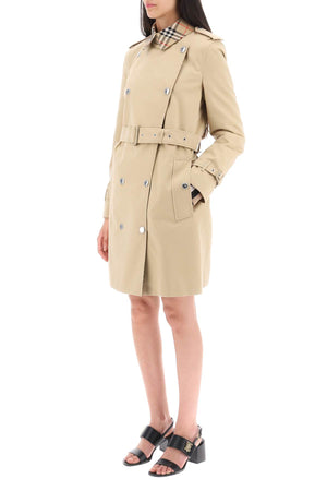 BURBERRY Vintage Check-Trim Mini Cotton Trench Jacket for Women