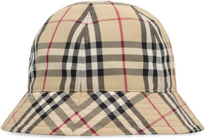 BURBERRY Trendy Beige Checkered Bucket Hat for Women - FW23