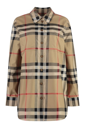 BURBERRY Checkered Design Cotton Shirt for Women