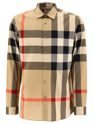 BURBERRY Slim Fit Oversized Check Shirt - Long Sleeve