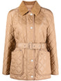 BURBERRY Quilted Women's Jacket with Belt - Size S